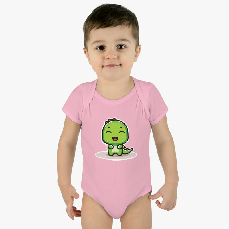 Happy Dinosaur Infant Baby Rib Bodysuit