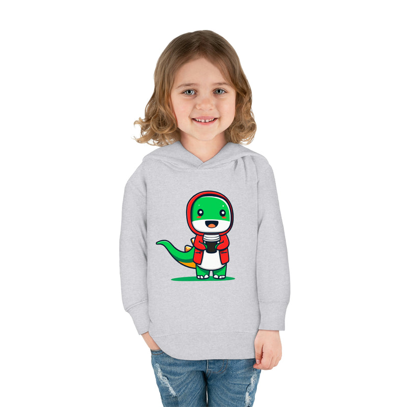 Hot Coco Dino-Toddler Pullover Fleece Hoodie